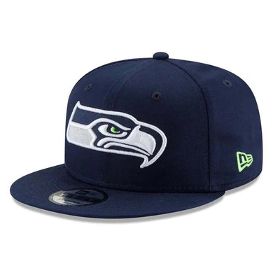 Seattle Seahawks New Era NFL 9FIFTY 950 Snapback Cap Hat Navy Blue Crown/Visor Team Color Logo