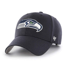 Load image into Gallery viewer, Seattle Seahawks &#39;47 NFL MVP Adjustable Cap Hat Navy Crown/Visor Team Color Logo
