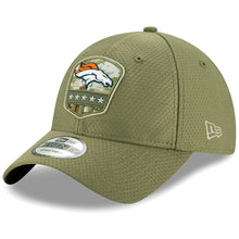 Load image into Gallery viewer, Denver Broncos New Era NFL 9TWENTY 920 Adjustable Cap Hat Olive Green Crown/Visor Team Color Logo (2019 Salute To Service)
