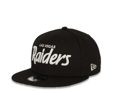 New Era NFL 9Fifty 950 Snapback Las Vegas Raiders Cap Hat Black Crown White 