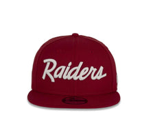 Load image into Gallery viewer, New Era NFL 9Fifty 950 Snapback Las Vegas Raiders Cap Hat Red Crown White &quot;Las Vegas Raiders&quot; Script Logo
