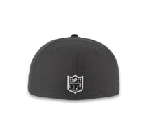 Load image into Gallery viewer, New Era NFL 59Fifty 5950 Fitted Las Vegas Raiders Cap Hat Graphite Crown Black Visor White/Black Logo
