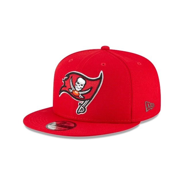Tampa Bay Buccaneers New Era NFL 9FIFTY 950 Snapback Cap Hat Red Crown/Visor Team Color Logo