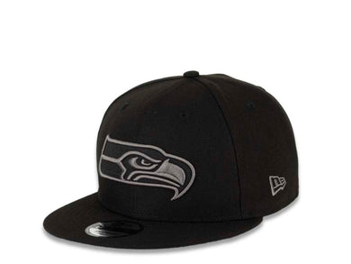 Seattle Seahawks New Era NFL 9FIFTY 950 Snapback Cap Hat Black Crown/Visor Dark Gray Logo
