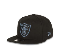 Load image into Gallery viewer, New Era NFL 9Fifty 950 Snapback Las Vegas Raiders Cap Hat Black Crown Sky Blue/Black Logo Sky Blue UV
