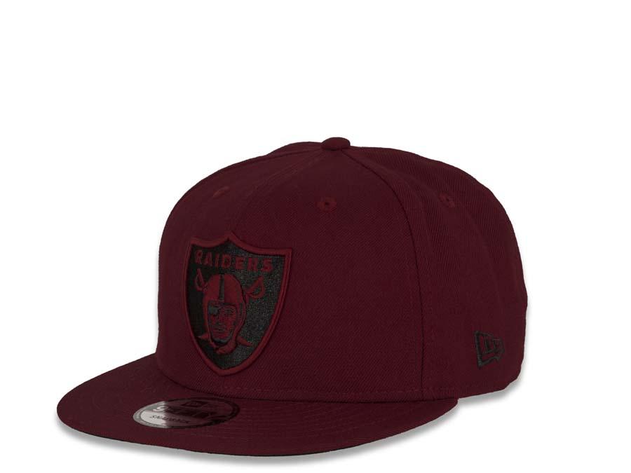 New Era NFL 9Fifty 950 Snapback Las Vegas Raiders Cap Hat Cardinal Crown Cardinal/Black Logo Black UV