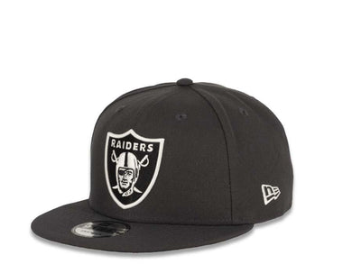 Las Vegas Raiders New Era NFL 9Fifty 950 Snapback Cap Hat Graphite Crown/Visor Black/White Shield Logo
