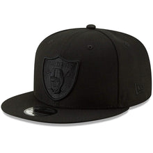 Load image into Gallery viewer, Las Vegas Raiders New Era NFL 9FIFTY 950 Snapback Cap Hat Black Crown/Visor Black Logo 

