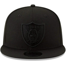 Load image into Gallery viewer, Las Vegas Raiders New Era NFL 9FIFTY 950 Snapback Cap Hat Black Crown/Visor Black Logo 
