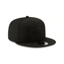 Load image into Gallery viewer, Tampa Bay Buccaneers New Era NFL 9FIFTY 950 Snapback Cap Hat Black Crown/Visor Black Logo (All Black/Black On Black)
