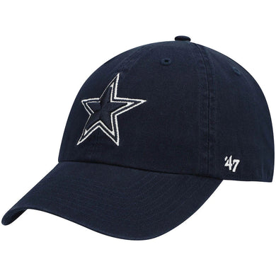 Dallas Cowboys '47 Brand NFL Clean Up Adjustable Cap Hat Dark Navy Crown/Visor Team Color Logo