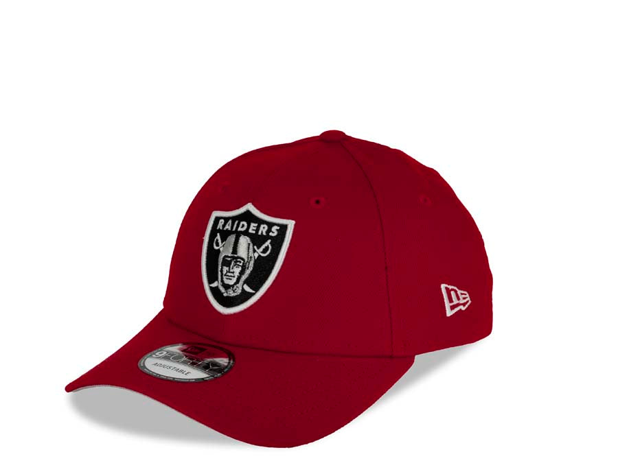 Las Vegas Raiders New Era 9FORTY 940 Adjustable Cap Hat Red Crown/Visor Team Color Logo