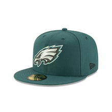 Load image into Gallery viewer, Philadelphia Eagles New Era NFL 59Fifty 5950 Fitted Hat Green Crown/Visor Team Color Logo
