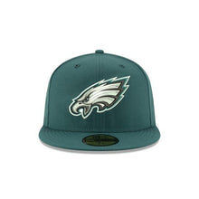 Load image into Gallery viewer, Philadelphia Eagles New Era NFL 59Fifty 5950 Fitted Hat Green Crown/Visor Team Color Logo
