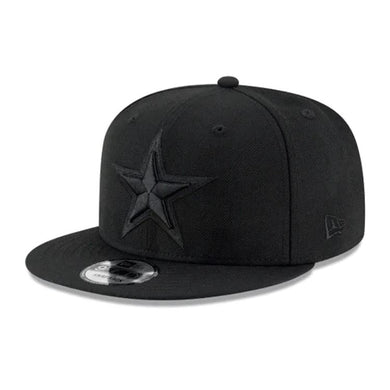 Dallas Cowboys New Era NFL 9FIFTY 950 Snapback Cap Hat Black Crown/Visor Black Logo