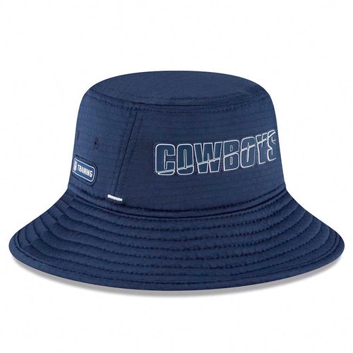 Dallas Cowboys New Era NFL Bucket Cap Hat Navy Blue Crown/Visor Team Color Logo (2022 NFL Training Camp)