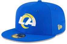 Load image into Gallery viewer, Los Angeles Rams New Era NFL 59FIFTY 5950 Fitted Cap Hat Sky Blue Crown/Visor Team Color Logo

