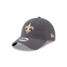 Load image into Gallery viewer, New Orleans Saints New Era NFL 9TWENTY 920 Core Classic Adjustable Cap Hat Gray Crown/Visor Team Color Logo
