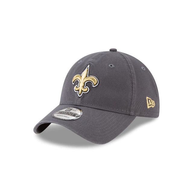 New Orleans Saints New Era NFL 9TWENTY 920 Core Classic Adjustable Cap Hat Gray Crown/Visor Team Color Logo