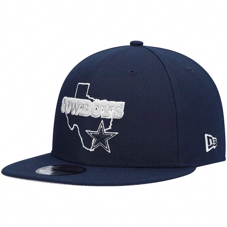 Dallas Cowboys New Era NFL 9FIFTY 950 Snapback Cap Hat Navy Blue Crown/Visor Team Color Logo (Logo State)