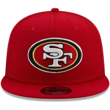 Load image into Gallery viewer, San Francisco 49ers New Era NFL 9FIFTY 950 Mesh Trucker Snapback Cap Hat Red Crown/Visor Team Color Logo 
