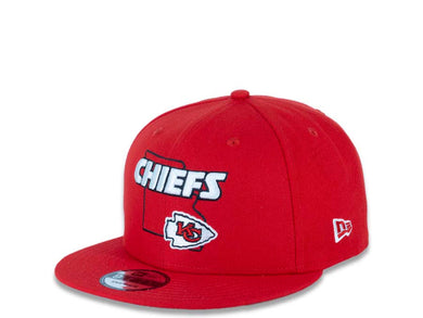 Kansas City Chiefs New Era NFL 9FIFTY 950 Snapback Cap Hat Red Crown/Visor Red/White Logo with State Map (Logo State)