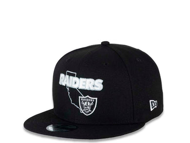 Las Vegas Raiders New Era 9FIFTY 950 Snapback Cap Hat Black Crown/Visor Team Color Logo with State Map (Logo State)