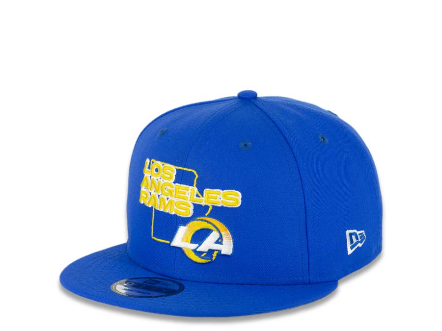 Los Angeles Rams New Era NFL 9FIFTY 950 Snapback Cap Hat Royal Blue Crown/Visor Team Color Logo with State Map (Logo State)