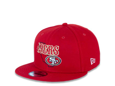 San Francisco 49ers New Era NFL 9FIFTY 950 Snapback Cap Hat Red Crown/Visor Team Color Logo with State Map (Logo State)