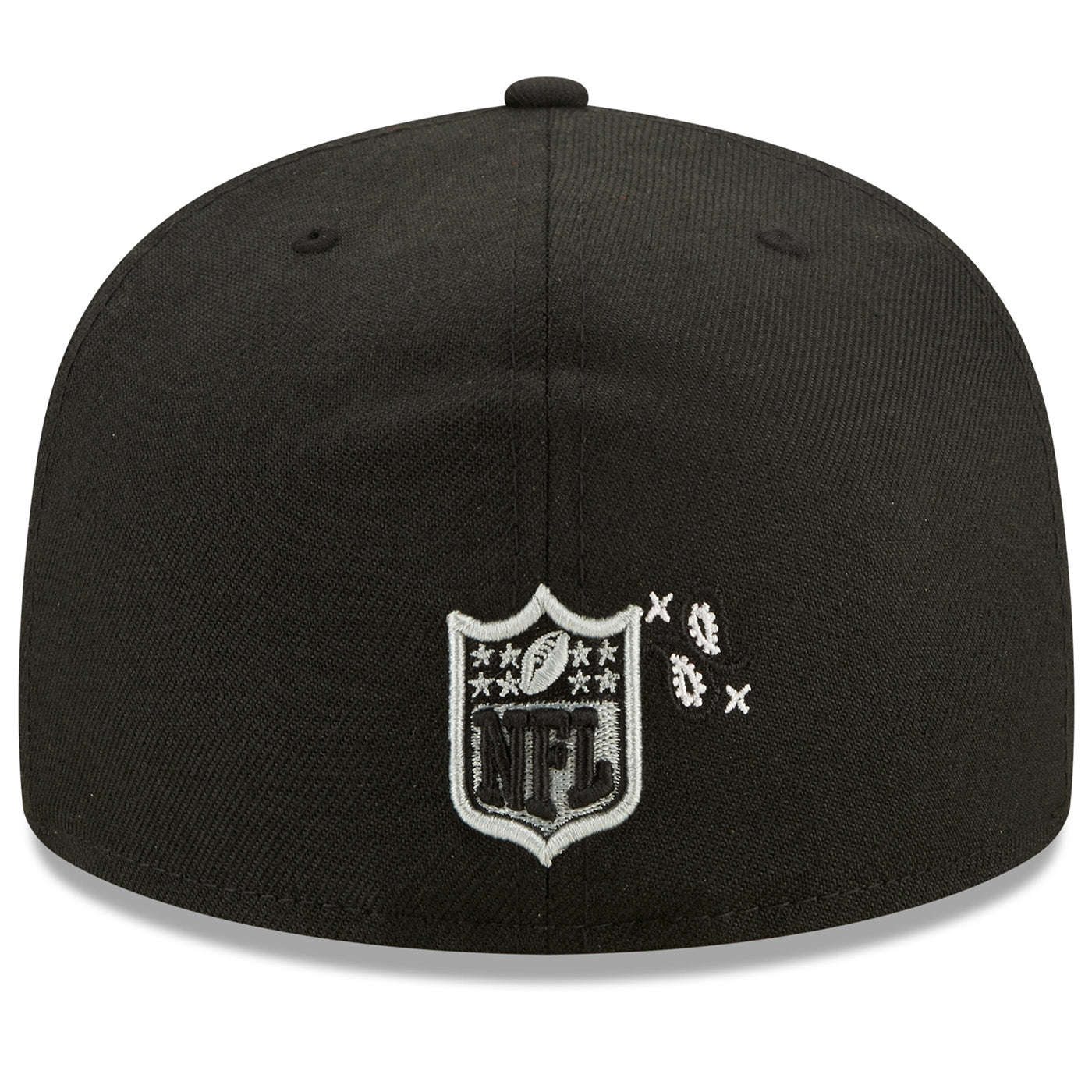 New Era Las Vegas Raiders hat NFL59Fifty fitted Black Custom Embroidery  size73/4