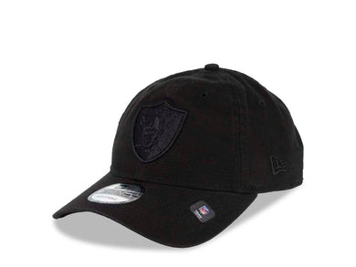 Las Vegas Raiders New Era NFL 9TWENTY 920 Adjustable Cap Hat Black Crown/Visor Black Logo 