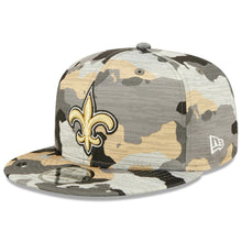 Load image into Gallery viewer, New Orleans Saints New Era NFL 9FIFTY 950 Snapback Cap Hat Team Color Camo Crown/Visor Team Color Logo (2022 NFL Training Camp)
