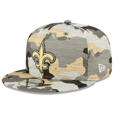 New Orleans Saints New Era NFL 9FIFTY 950 Snapback Cap Hat Team Color Camo Crown/Visor Team Color Logo (2022 NFL Training Camp)