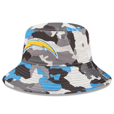 Los Angeles Chargers New Era NFL Bucket Cap Hat Team Color Camo Crown/Visor Camo Logo (2022 NFL Training Camp)
