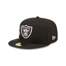 Load image into Gallery viewer, Las Vegas Raiders New Era 59FIFTY 5950 Fitted Cap Hat Black Crown/Visor Team Color Logo (Blooming)
