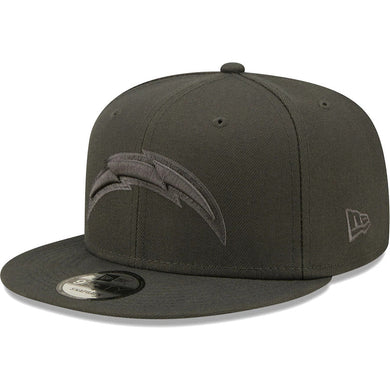Los Angeles Chargers New Era NFL 9FIFTY 950 Snapback Cap Hat Dark Gray Crown/Visor Dark Gray Logo Gray UV (Color Pack)