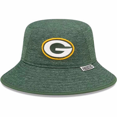 Green Bay Packers New Era NFL Bucket Cap Hat Heather Green Crown/Visor Team Color Logo