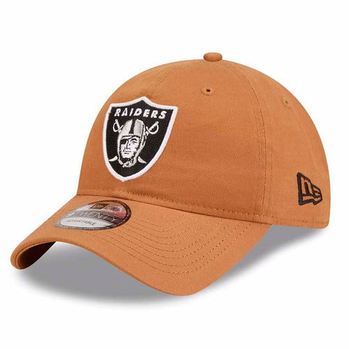 Las Vegas Raiders New Era 9TWENTY 920 Adjustable Cap Hat Light Brown Crown/Visor Team Color Logo
