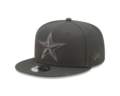 Dallas Cowboys New Era 9FIFTY 950 Snapback Cap Hat Dark Gray Crown/Visor Dark Gray Logo (Color Pack)