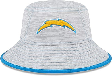 Los Angeles Chargers New Era NFL Bucket Cap Hat White Crown/Visor Team Color Logo