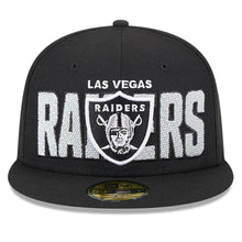 Load image into Gallery viewer, Las Vegas Raiders New Era 59FIFTY 5950 Fitted Cap Hat Black Crown/Visor Team Color Logo (2023 Draft)

