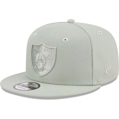 (Youth) Las Vegas Raiders New Era NFL 9FIFTY 950 Kid Snapback Cap Hat Gray Crown/Visor Gray Logo (Color Pack)