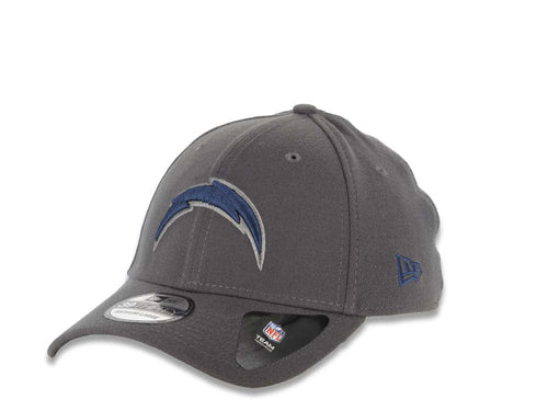 Los Angeles Chargers New Era NFL 39THIRTY 3930 Flexfit Cap Hat Dark Gray Crown/Visor Navy Blue/Gray Logo