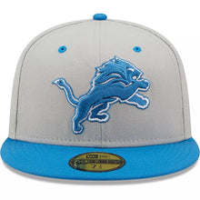 Load image into Gallery viewer, Detroit Lions New Era NFL 59FIFTY 5950 Fitted Cap Hat Gray/Light Blue Crown/Visor Team Color Logo (Sideline)

