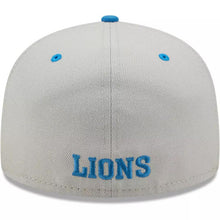 Load image into Gallery viewer, Detroit Lions New Era NFL 59FIFTY 5950 Fitted Cap Hat Gray/Light Blue Crown/Visor Team Color Logo (Sideline)
