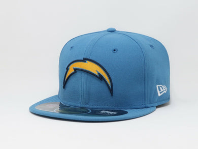 Los Angeles Chargers New Era NFL 59FIFTY 5950 Fitted Cap Hat Sky Blue Crown/Visor Team Color Logo (Sideline)