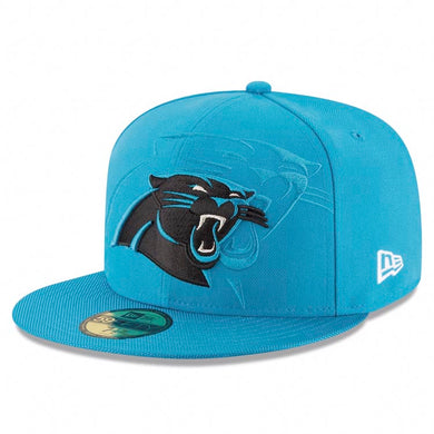 Carolina Panthers New Era NFL 59FIFTY 5950 Fitted Cap Hat Light Blue Crown/Visor Team Color Logo (2016 Sideline)