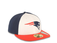 Load image into Gallery viewer, New England Patriots New Era NFL 59FIFTY 5950 Fitted Cap Hat White/Light Navy Blue Crown Red Visor Team Color Logo (Front N Center)
