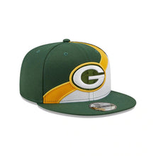 Load image into Gallery viewer, Green Bay Packers New Era NFL 9FIFTY 950 Snapback Cap Hat Green/White/Yellow Wave Crown Green Visor Team Color Logo
