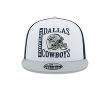 Load image into Gallery viewer, Dallas Cowboys New Era 9FIFTY 950 Snapback Cap Hat White/Navy Crown Gray Visor Team Color Logo (Retro Sport)
